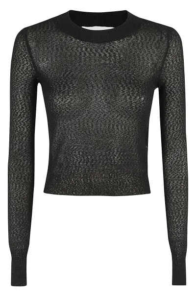 Ami Alexandre Mattiussi Crewneck Cropped In Black