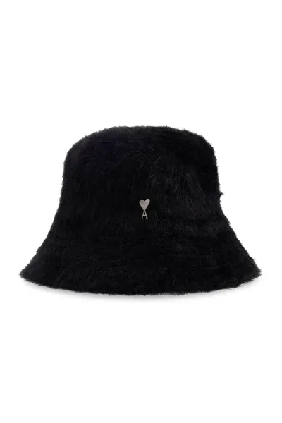 Ami Alexandre Mattiussi De Coeur Logo Plaque Bucket Hat In Black