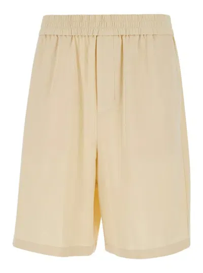 Ami Alexandre Mattiussi Elasticated Waist Bermuda In Neutrals