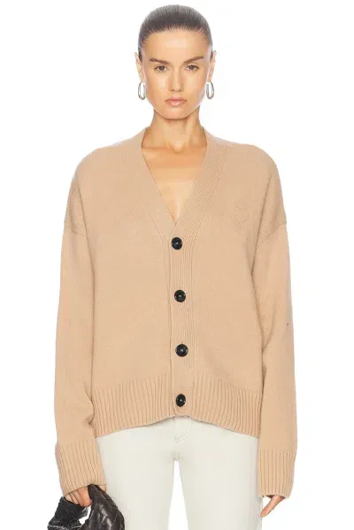 Ami Alexandre Mattiussi Embossed Adc Cardigan In Nude