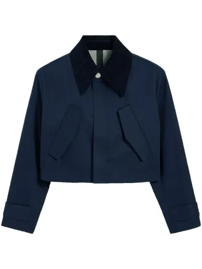 Ami Alexandre Mattiussi Flap Pocket Jacket In Navy Blue/  Clay Blue