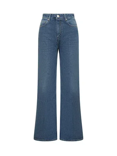 Ami Alexandre Mattiussi Flare Cotton Denim Jeans In Blue