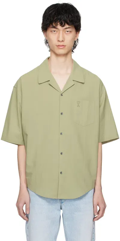 Ami Alexandre Mattiussi Green Ami De Cœur Shirt In 317 Sauge