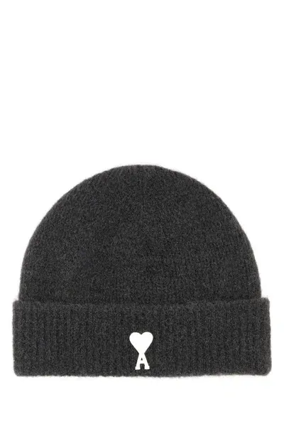 Ami Alexandre Mattiussi Off White Adc Beanie-tu Nd Ami Female In Grey