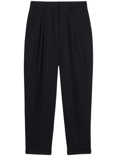 Ami Alexandre Mattiussi Snap Buttons Hem Pant In Black