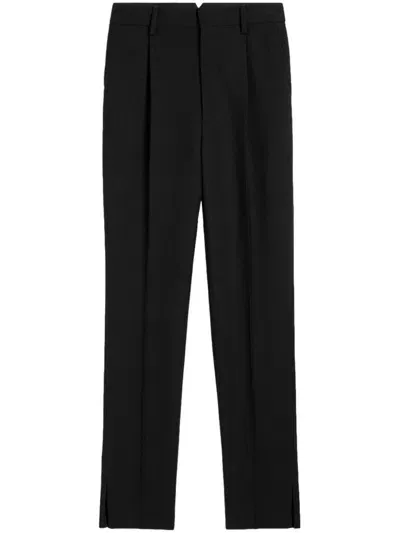 Ami Alexandre Mattiussi High-waist Tapered-leg Trousers In Black