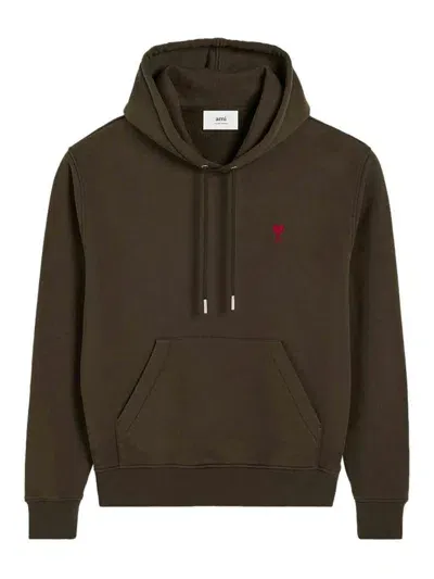 Ami Alexandre Mattiussi Hoodie Adc In Camel