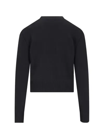 Ami Alexandre Mattiussi Logo Sweater In Black