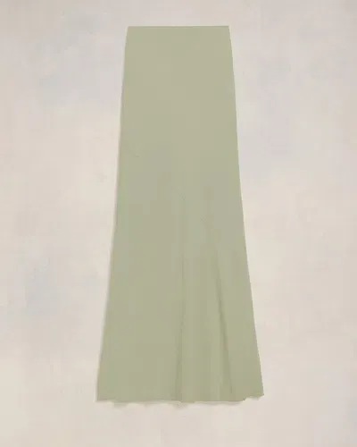 Ami Alexandre Mattiussi Long Skirt With Bias Cut Green For Women