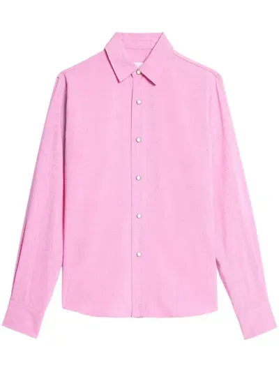 Ami Alexandre Mattiussi Long-sleeve Buttoned Shirt In Pink