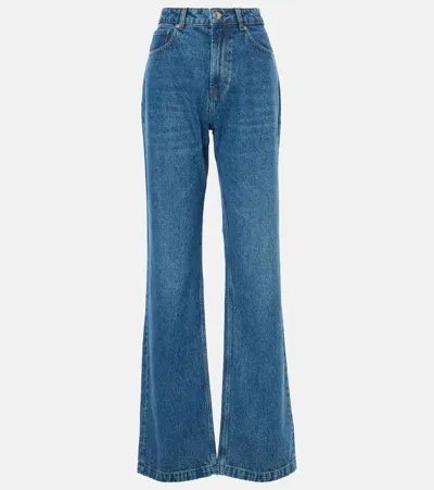 Ami Alexandre Mattiussi Mid-rise Wide-leg Jeans In Blue