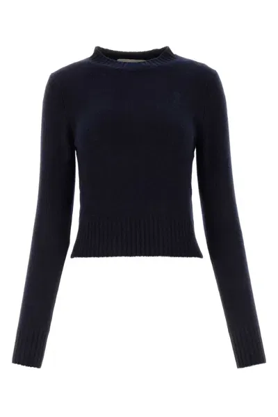 Ami Alexandre Mattiussi Midnight Blue Cashmere Blend Sweater