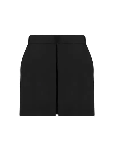 Ami Alexandre Mattiussi Mini Double Skirt In Black