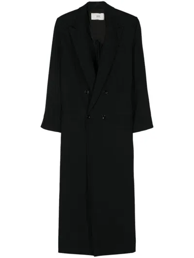 Ami Alexandre Mattiussi Double-breasted Trench Coat In Black