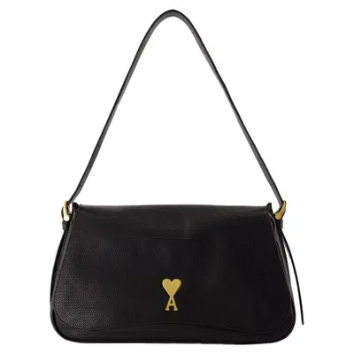 Ami Alexandre Mattiussi Paname Shoulder Bag - Ami Paris - Leather - Black