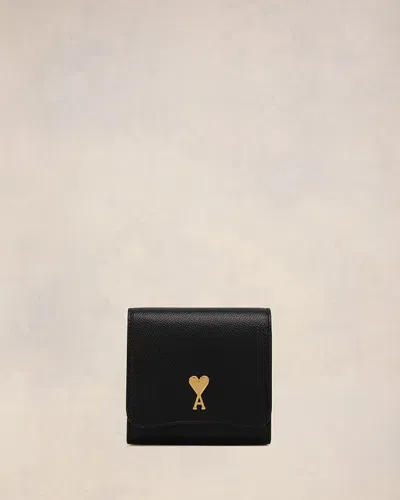 Ami Alexandre Mattiussi Paris Paris Compact Wallet Black Unisex