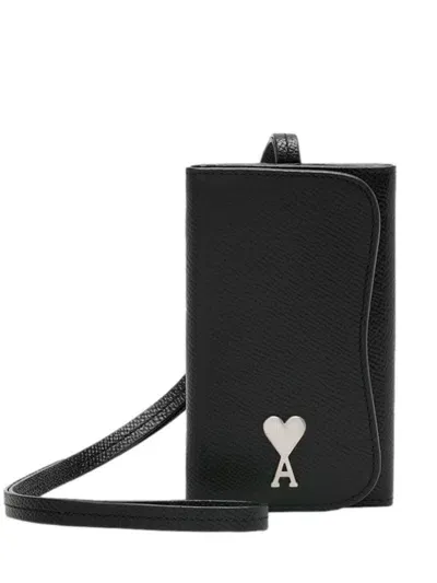 Ami Alexandre Mattiussi Paris Paris Neck Card Holder In ブラック