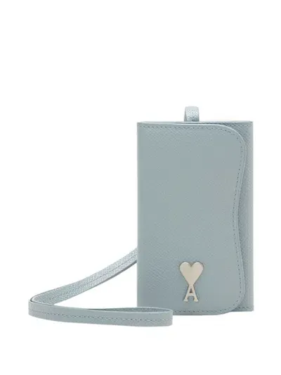 Ami Alexandre Mattiussi Paris Paris Neck Card Holder In Blue