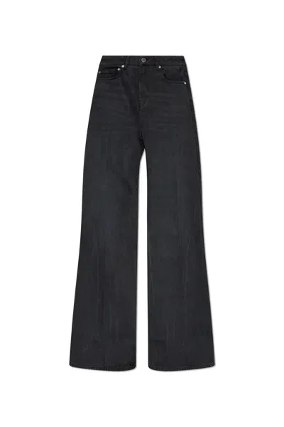 Ami Alexandre Mattiussi Paris Wide-leg Jeans In Black