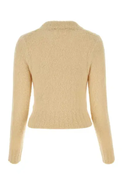 Ami Alexandre Mattiussi Pastel Yellow Stretch Alpaca Blend Sweater