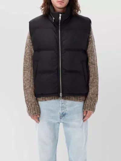 Ami Alexandre Mattiussi Nylon Puffer Vest In Black