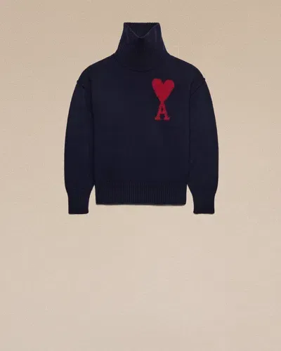 Ami Alexandre Mattiussi Red Ami De Coeur Sweater Blue Unisex