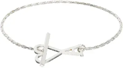 Ami Alexandre Mattiussi Silver Ami De Cœur Chain Bracelet In Silver/900