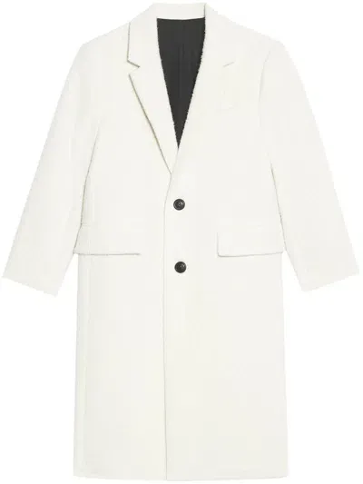 Ami Alexandre Mattiussi Single-breasted Coat In White