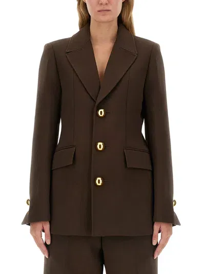 Ami Alexandre Mattiussi Single-breasted Jacket In Brown