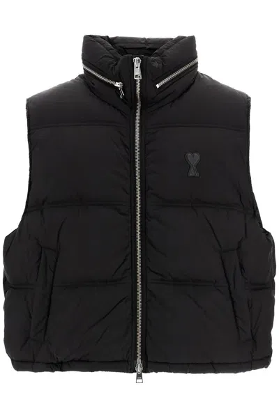 Ami Alexandre Mattiussi Sleeveless Down Jacket With In Black