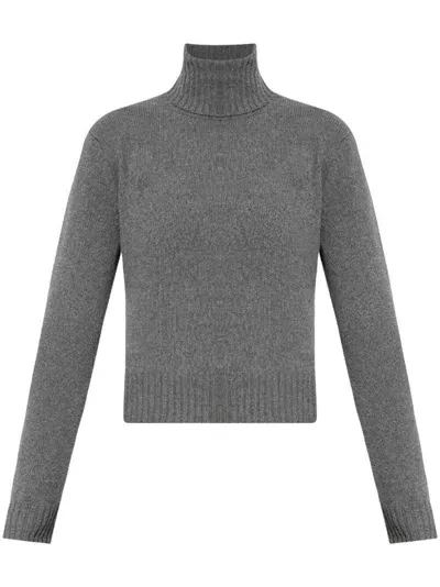 Ami Alexandre Mattiussi Slim Tonal Adc Sweater In Gray