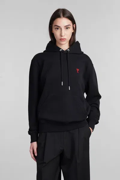 Ami Alexandre Mattiussi Sweatshirt In Black Cotton