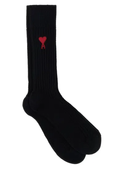 Ami Alexandre Mattiussi Ami De Caur Three Pack Socks In Black