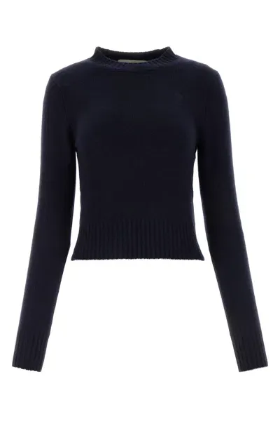 Ami Alexandre Mattiussi Tonal Adc Sweater-l Nd Ami Female In Black