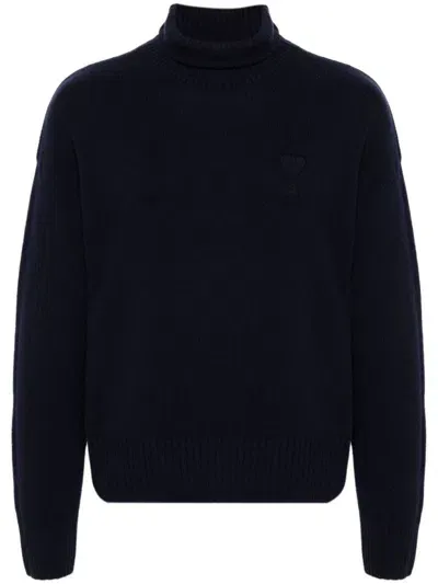 Ami Alexandre Mattiussi Turtleneck Sweater In Blue