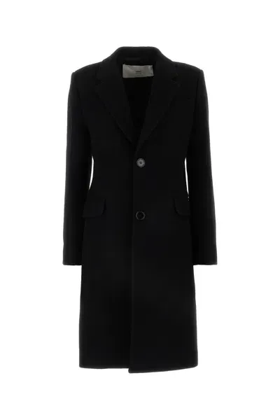 Ami Alexandre Mattiussi Two Buttons Coat-38f Nd Ami Female In Black