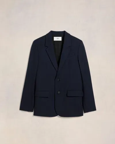 Ami Alexandre Mattiussi Two Buttons Jacket Blue In Navy Blue