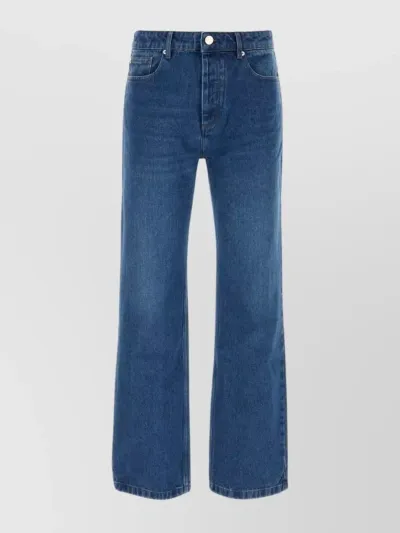 Ami Alexandre Mattiussi Ami Paris Mid-rise Straight-leg Jeans In Blue