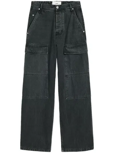 Ami Alexandre Mattiussi Worker Baggy Jeans In Black