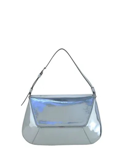 Amina Muaddi Ami Handbag In Blue