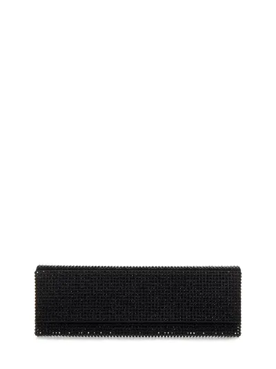 Amina Muaddi Amini Paloma Clutch In Black