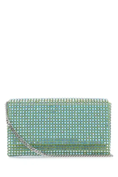 Amina Muaddi Clutch In Green