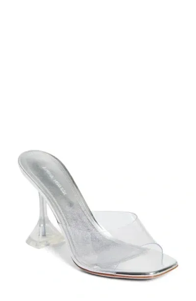 Amina Muaddi Lupita Glass Slide Sandal In Pvc Transparent