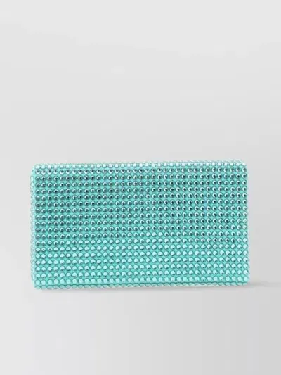 Amina Muaddi Paloma Crystal-embellished Clutch Bag In Green