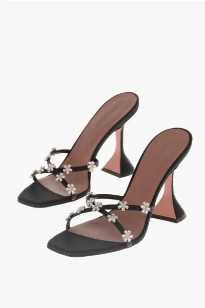 Amina Muaddi Black Lily Heeled Sandals