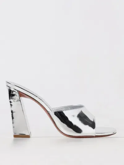 Amina Muaddi Shoes  Woman Color Silver In Silber