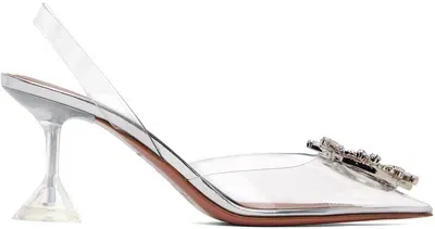 Amina Muaddi Transparent Begum Glass Sling 70 Heels