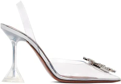 Amina Muaddi Transparent Begum Glass Sling 95 Heels