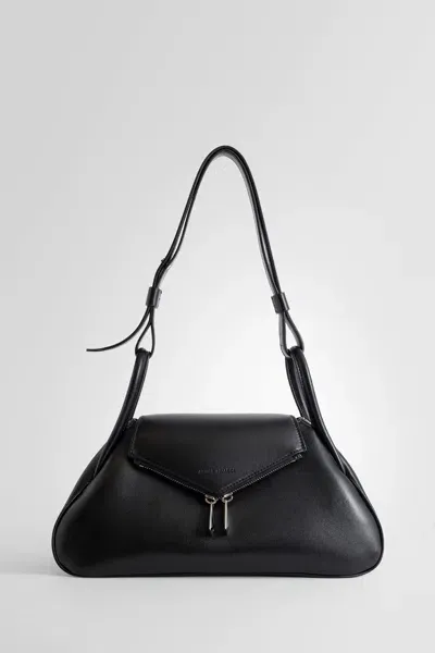 Amina Muaddi Woman Black Shoulder Bags