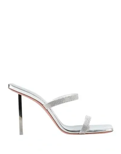 Amina Muaddi Rih Slipper In Silver